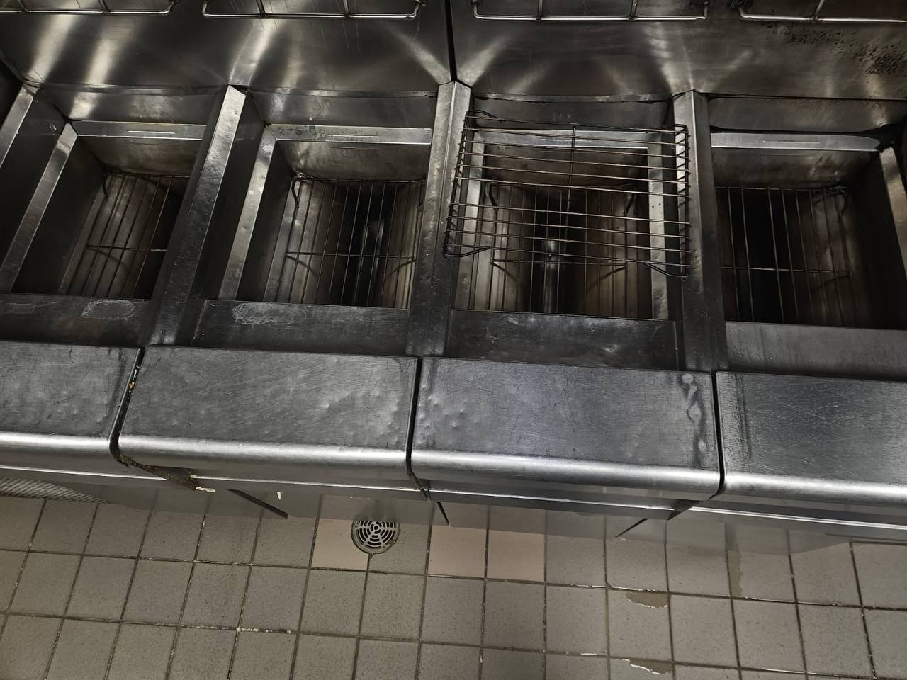 Stacked commercial ovens after degreasing